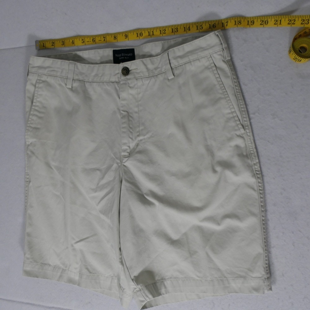 Reed Edward Mens Shorts 35 Tan Chinos Summer‎ Wash Preppy Classic Hamptons Twill